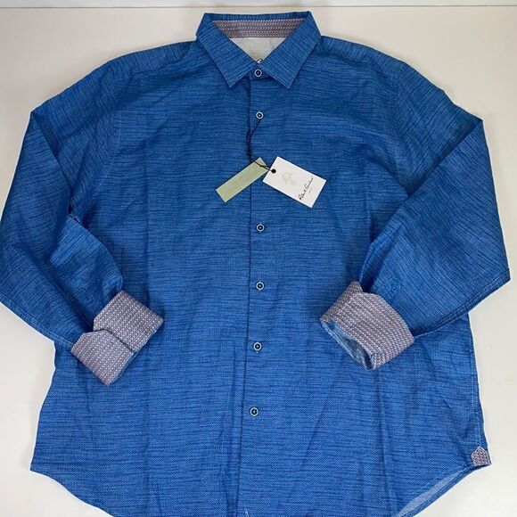 Robert Graham Brixton Blue Classic Fit Button up shirt size 2XL - Picture 2 of 8